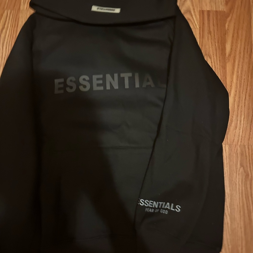Black essentials hoodie